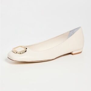 Larrourdé Maria Flat in Ivory Size 7
